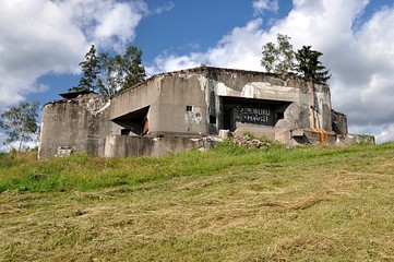 old military bunker, landscape Jeseniky, Czech republic, Europe