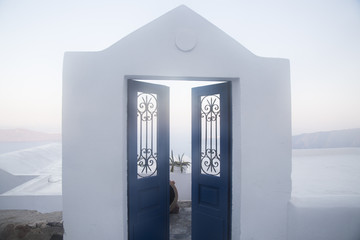 Door to the sky in Santorini island,Greece
