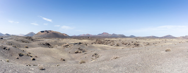 Landscape of 'El Cuervo' volcan, Lanzarote, Spain