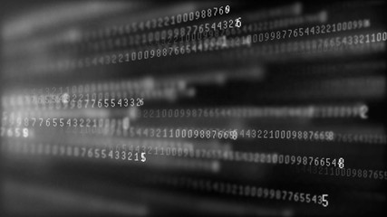 Binary code abstract technology background. Big data. Coding or hacker concept. Binary code....