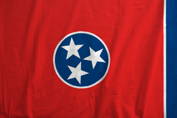 Flag of Tenessee, USA waving.