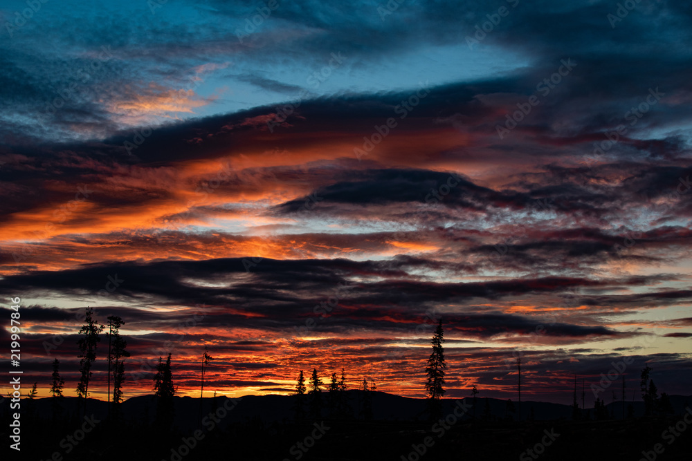 Wall mural sunrise clouds gorgeous