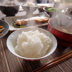 伝統的な日本の朝ごはん　和食　