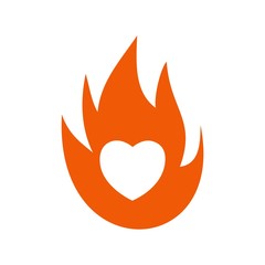 Heart Fire logo design concept