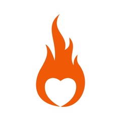Heart Fire logo design concept