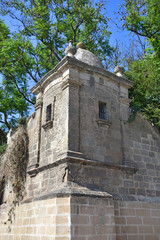 Italy, Puglia region, Massafra, ancient fortified palace in the historic center of the city. View...