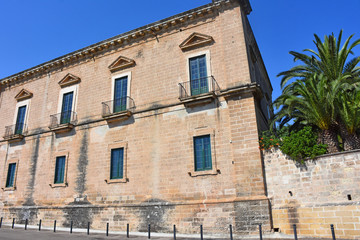 Fototapeta na wymiar Italy, Puglia region, Massafra, ancient palace in the historic center of the city.