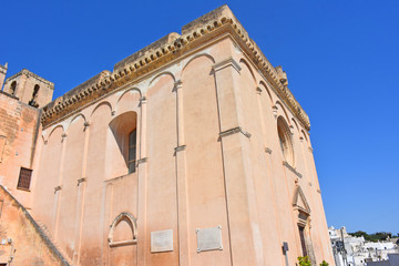 Italy, Puglia region, Massafra, typical church in the historic center of the city. View of the...