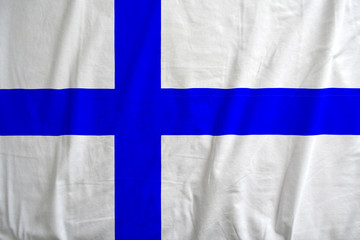 Flag of Finland waving.