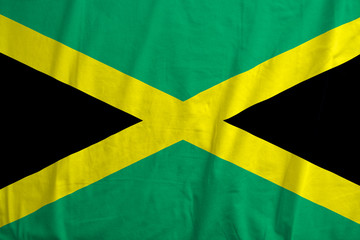 Flag of Jamaica waving.