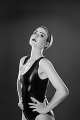 Fototapeta premium sexy woman in latex