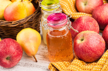 Homemade apple pear cider