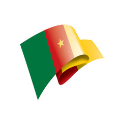 Cameroon flag, vector illustration on a white background