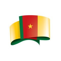 Cameroon flag, vector illustration on a white background
