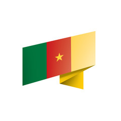 Cameroon flag, vector illustration on a white background