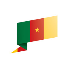 Cameroon flag, vector illustration on a white background