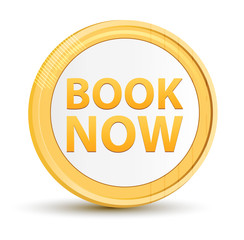 Book Now gold round button