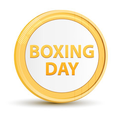 Boxing Day gold round button
