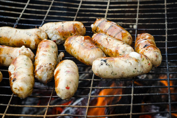 sausages at the stake