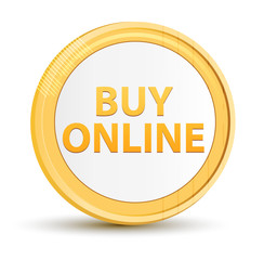 Buy Online gold round button