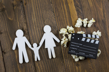 Family and Cinema Concept