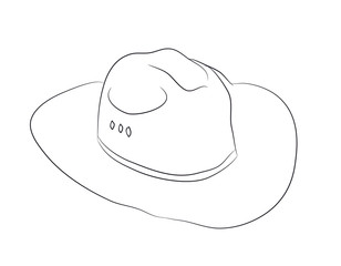 hat drawn with lines, vector