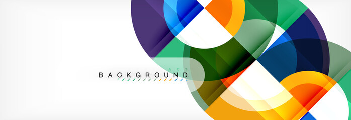Obraz premium Wektorowy kółkowy geometryczny abstrakcjonistyczny tło