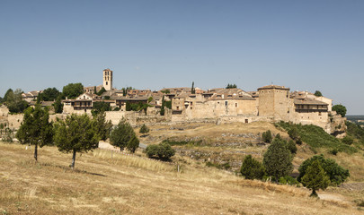 Fototapeta na wymiar Spain, Pedraza Medieval Village Main Square Typical Architecture. Cityscape