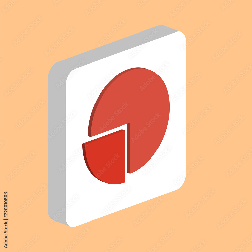 Aufkleber pie chart simple vector icon. illustration symbol design template for web mobile ui element. perfect