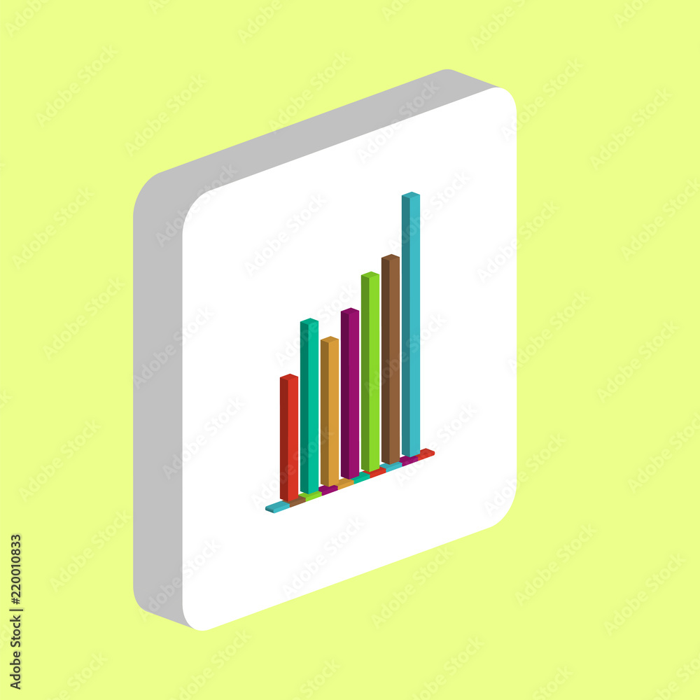 Poster money chart simple vector icon. illustration symbol design template for web mobile ui element. perfe