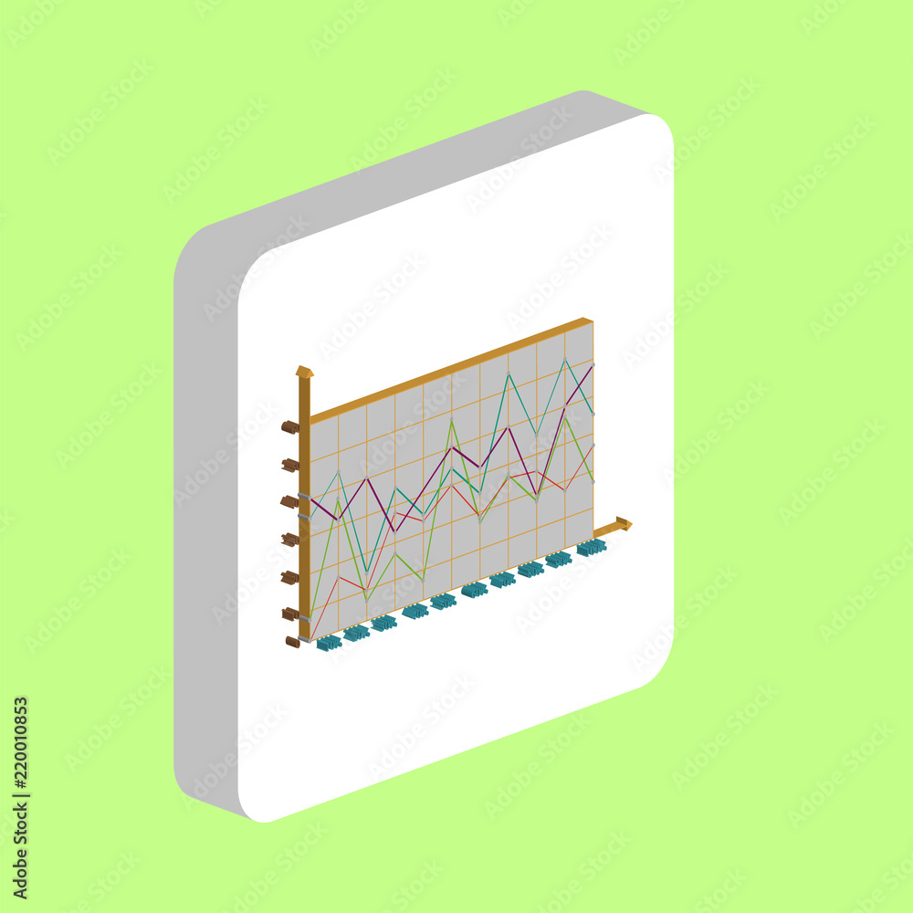 Aufkleber business graphs simple vector icon. illustration symbol design template for web mobile ui element. p