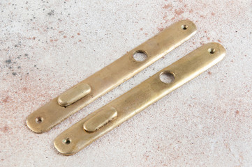 Vintage brass key and handle holes cover