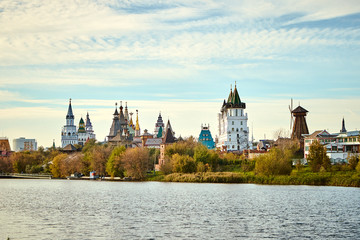 Panorama of Izmailovo Kremlin in Moscow.