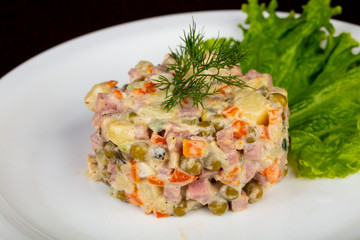 Traditional Russian salad