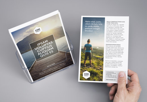 Business Flyer Layout with Photo Placeholders