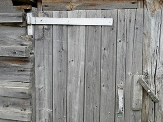 Old wooden barn door