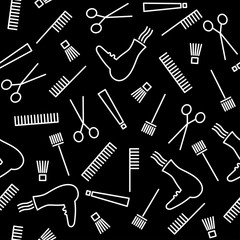 Black barber's pattern, eps 9