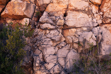 Rock texture and surface background. Cracked and natural stone background.