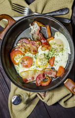 Iron pans and bacon eggs
