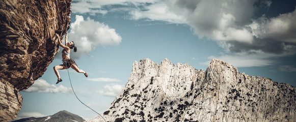 Climber on the edge.