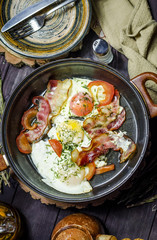 Iron pans and bacon eggs