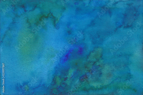 Hand Painted Deep Blue And Green Watercolor Texture Stock Photo Hand Painted Deep Blue And Green Watercolor Texture
