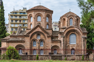 Naklejka premium Thessaloniki, Greece - August 16, 2018: Panagia Chalkeon church, Thessaloniki, Greece. Panagia Chalkeon Church was founded in 1028. Thessaloniki.