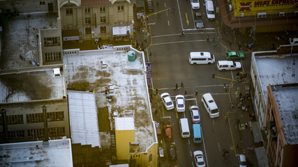 Fototapeta premium Widok z lotu ptaka krajobraz miejski miasta Johannesburg, RPA