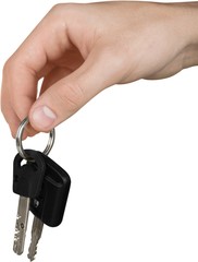 Human Hand with Car Keys - Isolated