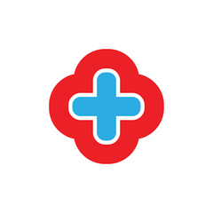 Obraz premium Flower with plus logo