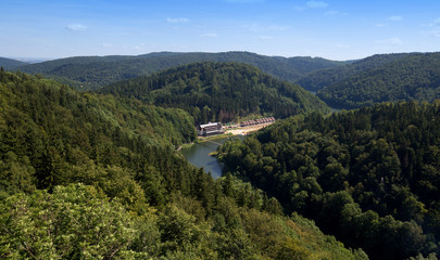 Zagórze Śląskie widok lotu ptaka, Poland landscape