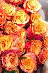Roses in a bouquet for holidays