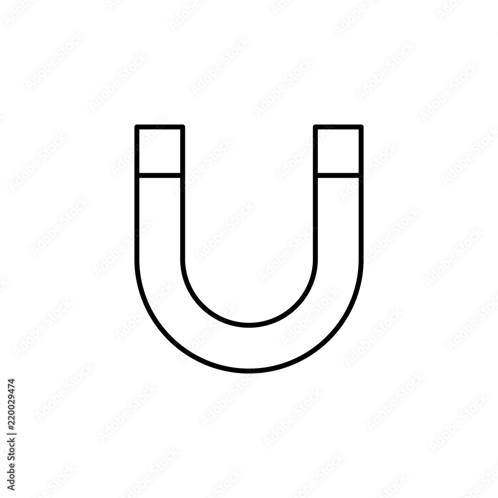 Poster magnet icon. element of scientifics study icon for mobile concept and web apps. thin line magnet ico