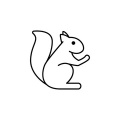 squirrel icon. Element of autumn icon for mobile concept and web apps. Thin line squirrel icon can be used for web and mobile